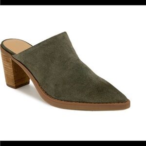 Splendid Olive Green Suede Mules